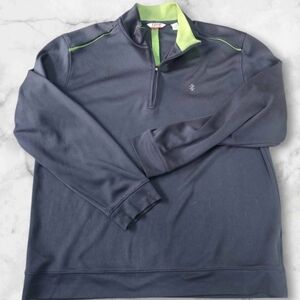 Izod Men's Dark Blue Zip-Up Active PULLOVER (size: Large)